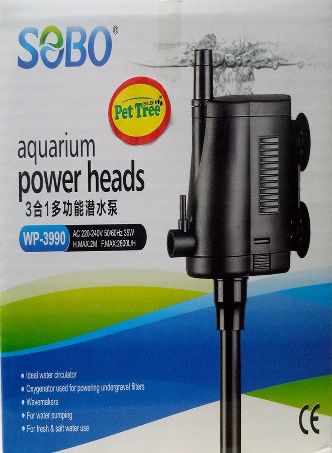 سوبو رأس الطاقة الغاطس من Pettree، مضخة مياه داخلية من Sobo لجزء غيار الترشيح العلوي (WP-3990-35W - F.Max 2800L/H) - Image 1